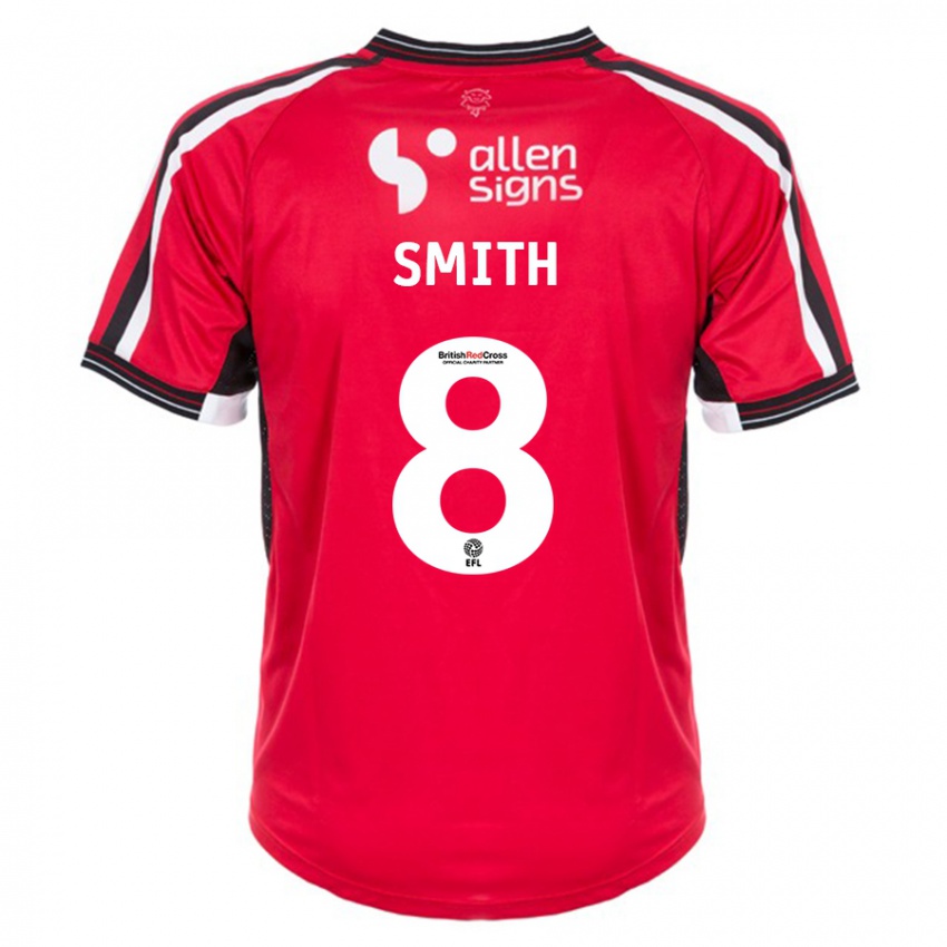 Herren Alistair Smith #8 Rot Heimtrikot Trikot 2023/24 T-Shirt Schweiz