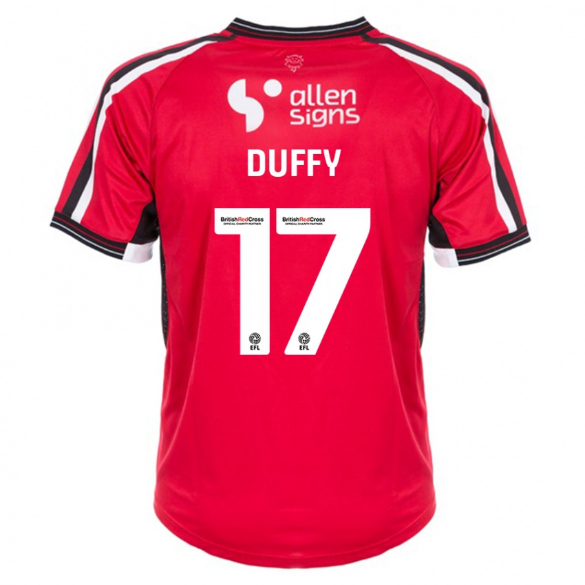 Herren Dylan Duffy #17 Rot Heimtrikot Trikot 2023/24 T-Shirt Schweiz