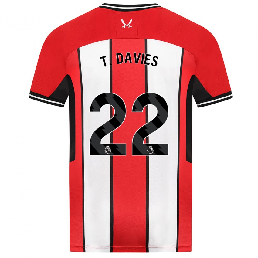 Homme Maillot Tom Davies #22 Rouge Tenues Domicile 2023/24 T-Shirt Suisse