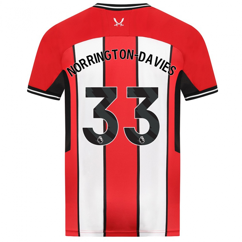 Herren Rhys Norrington-Davies #33 Rot Heimtrikot Trikot 2023/24 T-Shirt Schweiz
