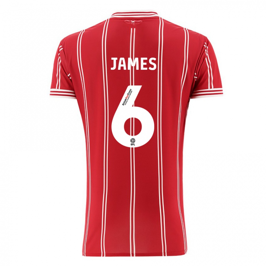 Herren Matty James #6 Rot Heimtrikot Trikot 2023/24 T-Shirt Schweiz