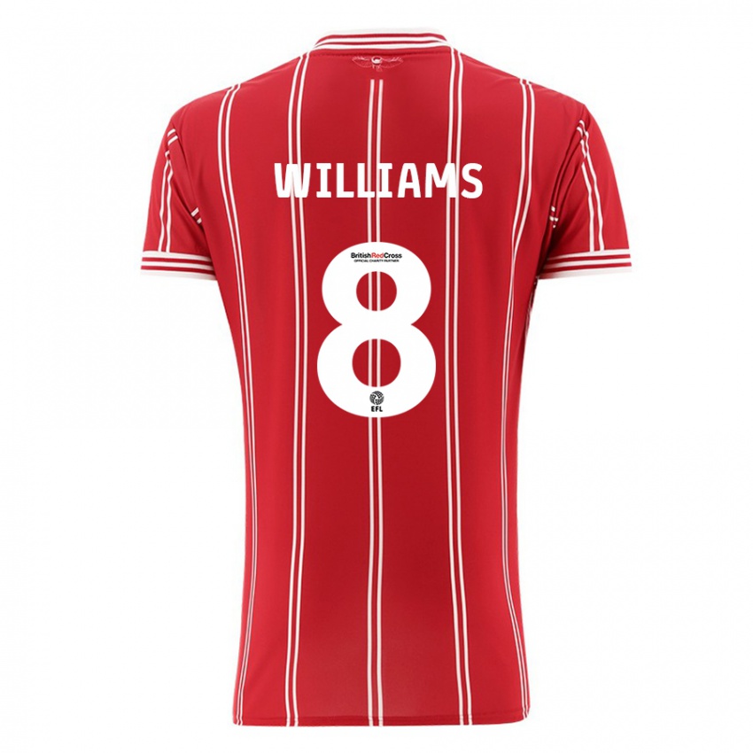 Herren Joe Williams #8 Rot Heimtrikot Trikot 2023/24 T-Shirt Schweiz