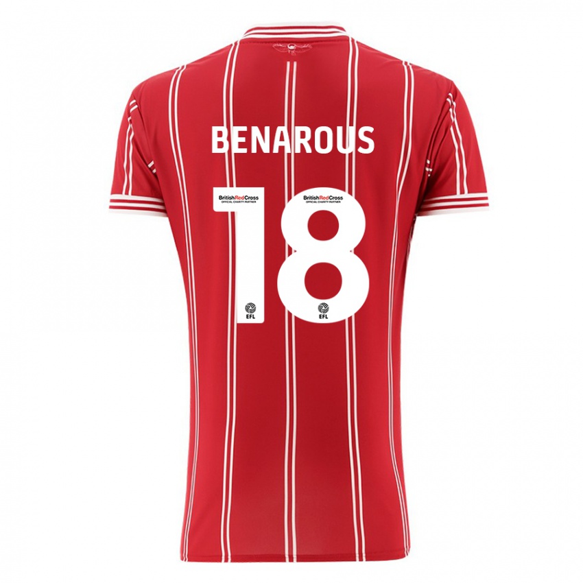 Herren Ayman Benarous #18 Rot Heimtrikot Trikot 2023/24 T-Shirt Schweiz