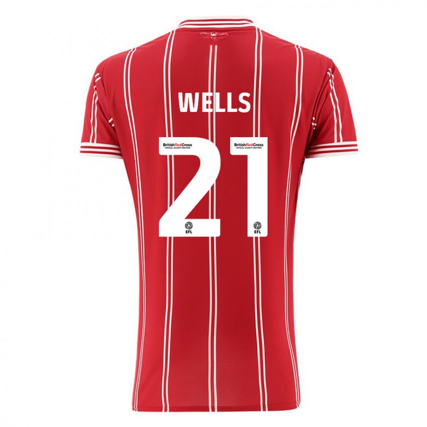 Herren Nahki Wells #21 Rot Heimtrikot Trikot 2023/24 T-Shirt Schweiz