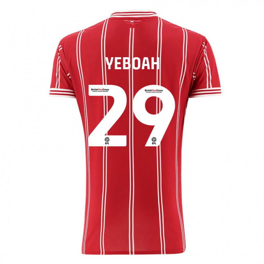 Herren Ephraim Yeboah #29 Rot Heimtrikot Trikot 2023/24 T-Shirt Schweiz