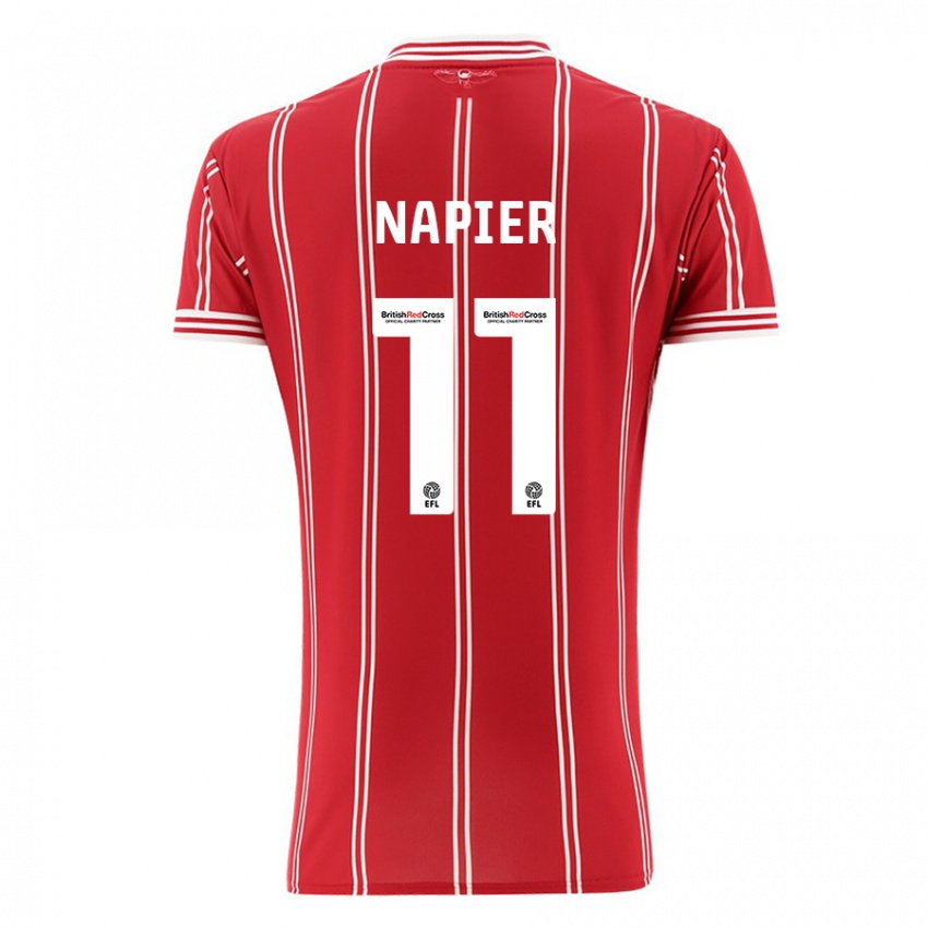 Herren Jamie-Lee Napier #11 Rot Heimtrikot Trikot 2023/24 T-Shirt Schweiz