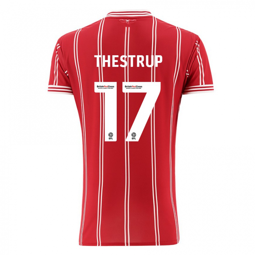 Herren Amalie Thestrup #17 Rot Heimtrikot Trikot 2023/24 T-Shirt Schweiz