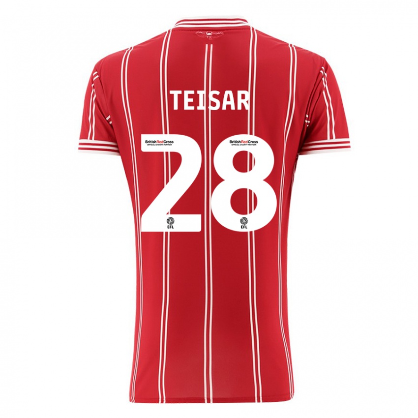 Herren Tianna Teisar #28 Rot Heimtrikot Trikot 2023/24 T-Shirt Schweiz