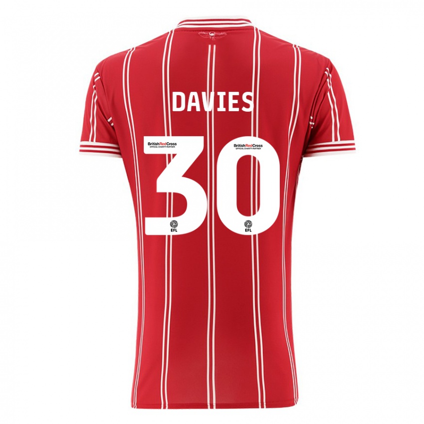 Herren Yasmin Davies #30 Rot Heimtrikot Trikot 2023/24 T-Shirt Schweiz