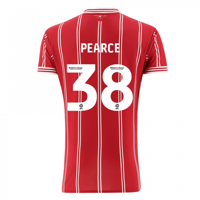 Herren Manon Pearce #38 Rot Heimtrikot Trikot 2023/24 T-Shirt Schweiz