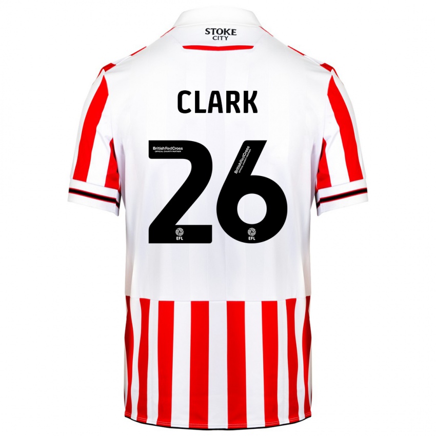 Homme Maillot Ciaran Clark #26 Rouge Blanc Tenues Domicile 2023/24 T-Shirt Suisse