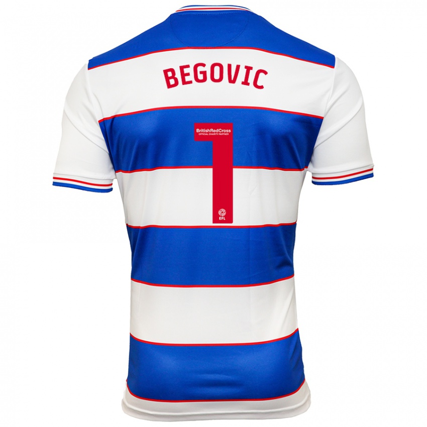 Homme Maillot Asmir Begovic #1 Blanc Bleu Tenues Domicile 2023/24 T-Shirt Suisse