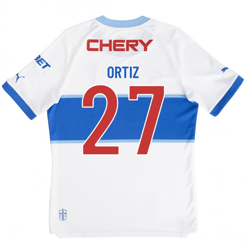 Homme Maillot Jorge Ortiz #27 Blanc Tenues Domicile 2023/24 T-Shirt Suisse