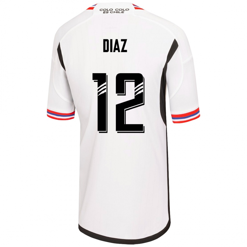Herren Javiera Díaz #12 Weiß Heimtrikot Trikot 2023/24 T-Shirt Schweiz