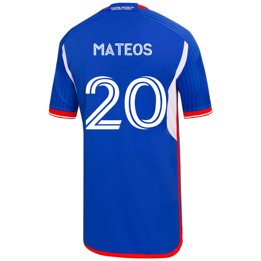 Homme Maillot Federico Mateos #20 Bleu Tenues Domicile 2023/24 T-Shirt Suisse