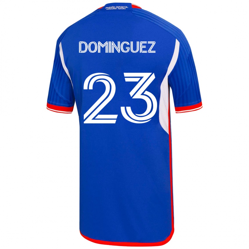 Homme Maillot Nery Dominguez #23 Bleu Tenues Domicile 2023/24 T-Shirt Suisse