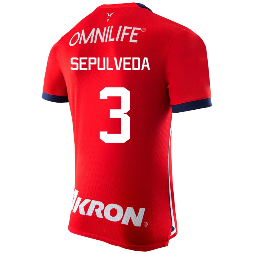 Homme Maillot Gilberto Sepúlveda #3 Rouge Tenues Domicile 2023/24 T-Shirt Suisse