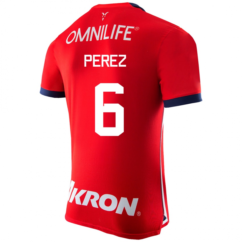 Herren Pável Pérez #6 Rot Heimtrikot Trikot 2023/24 T-Shirt Schweiz