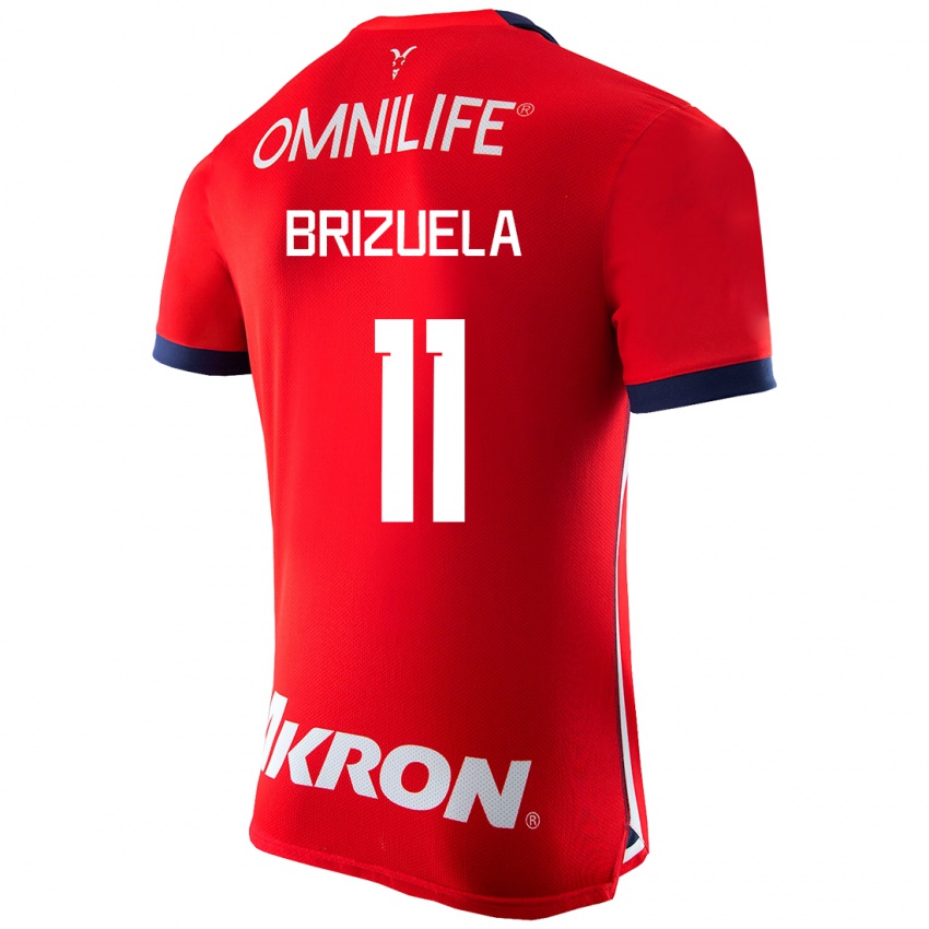 Homme Maillot Isaác Brizuela #11 Rouge Tenues Domicile 2023/24 T-Shirt Suisse