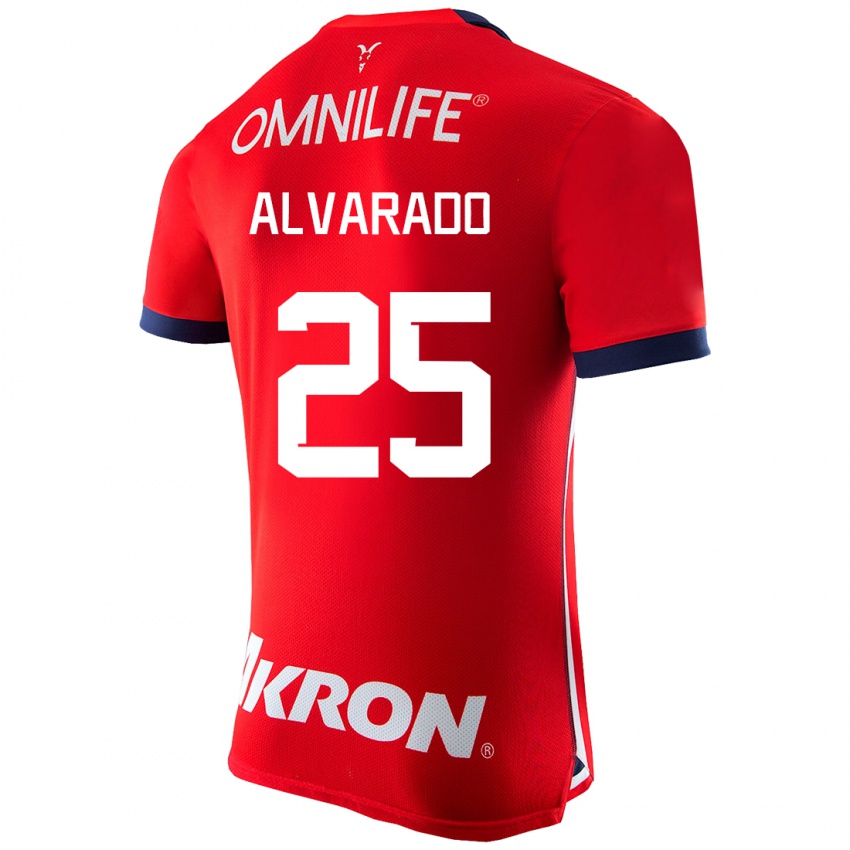 Homme Maillot Roberto Alvarado #25 Rouge Tenues Domicile 2023/24 T-Shirt Suisse