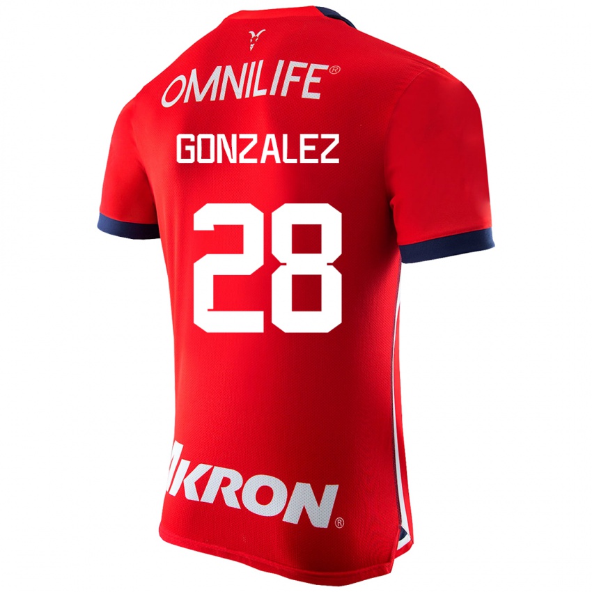 Homme Maillot Fernando González #28 Rouge Tenues Domicile 2023/24 T-Shirt Suisse