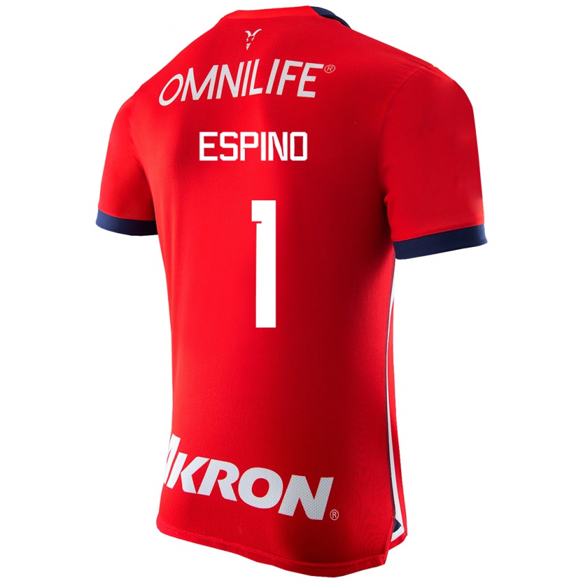 Herren Celeste Espino #1 Rot Heimtrikot Trikot 2023/24 T-Shirt Schweiz