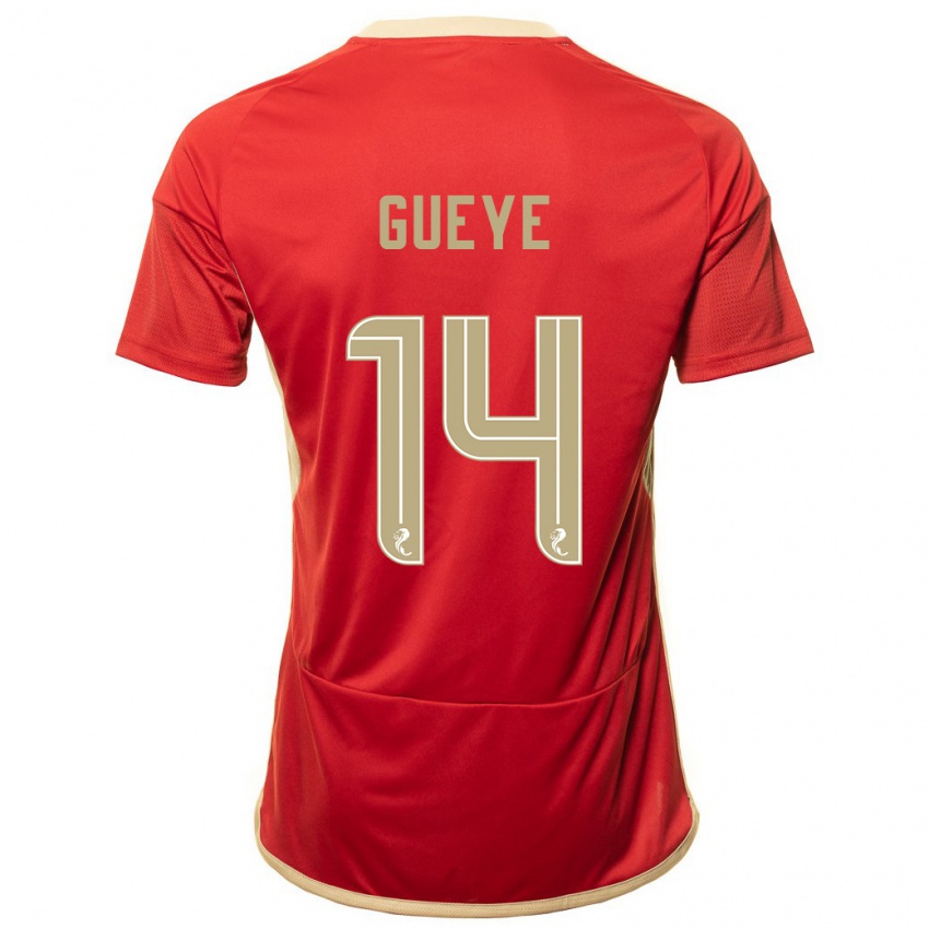 Herren Pape Habib Gueye #14 Rot Heimtrikot Trikot 2023/24 T-Shirt Schweiz
