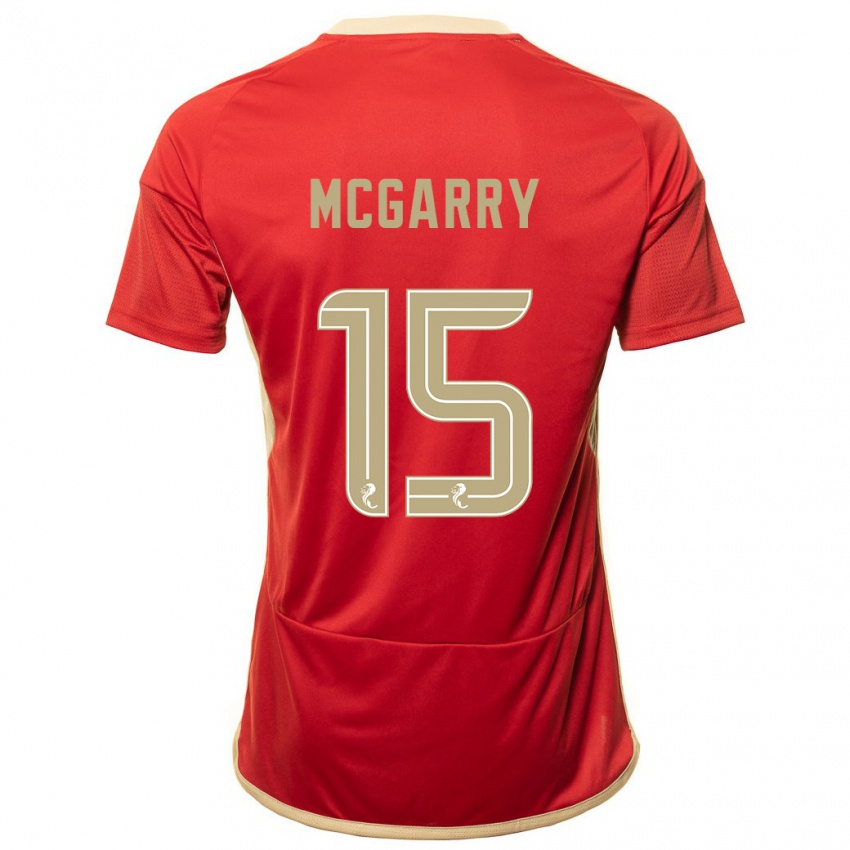 Homme Maillot James Mcgarry #15 Rouge Tenues Domicile 2023/24 T-Shirt Suisse