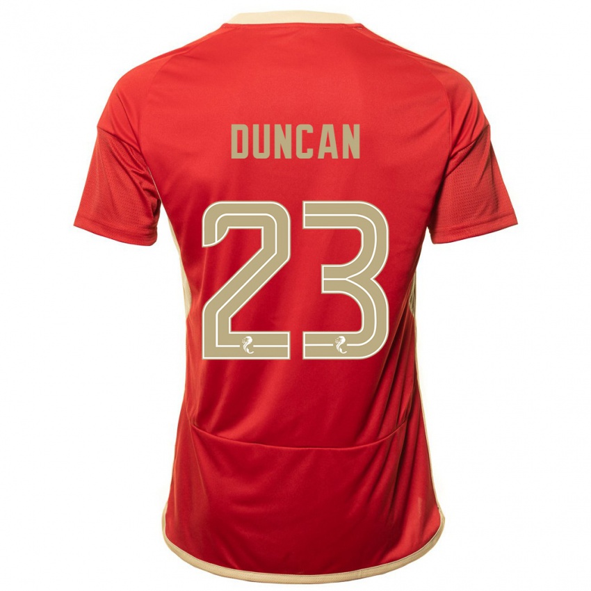 Herren Ryan Duncan #23 Rot Heimtrikot Trikot 2023/24 T-Shirt Schweiz
