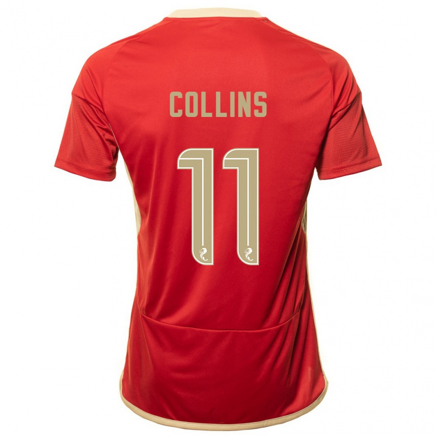 Homme Maillot Bailley Collins #11 Rouge Tenues Domicile 2023/24 T-Shirt Suisse