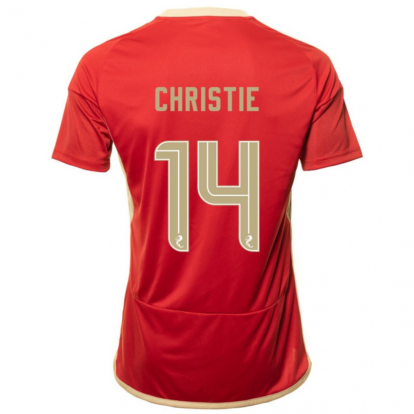 Homme Maillot Mya Christie #14 Rouge Tenues Domicile 2023/24 T-Shirt Suisse