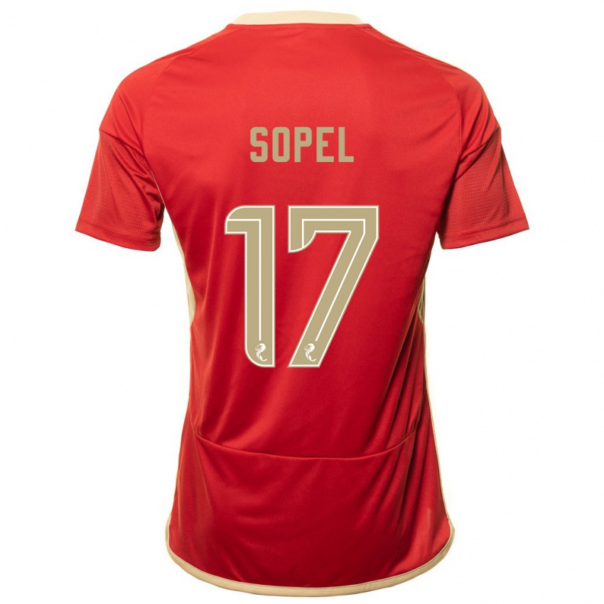 Homme Maillot Nadia Sopel #17 Rouge Tenues Domicile 2023/24 T-Shirt Suisse
