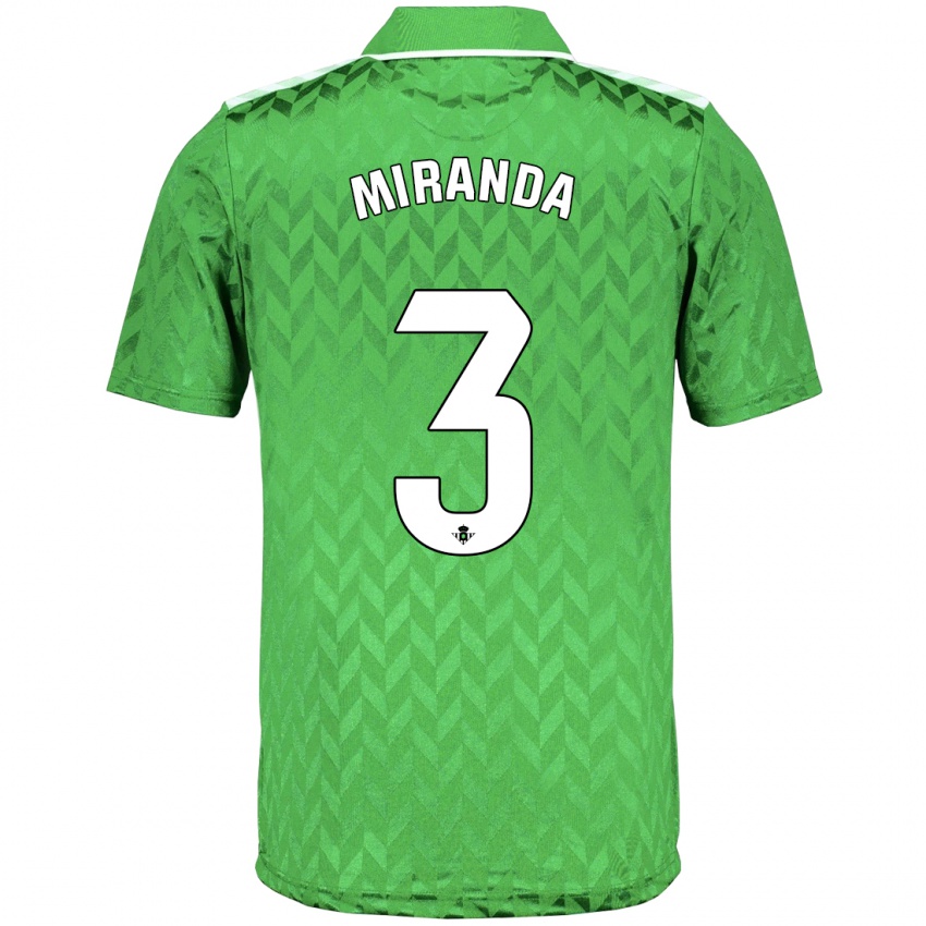 Herren Juan Miranda #3 Grün Auswärtstrikot Trikot 2023/24 T-Shirt Schweiz