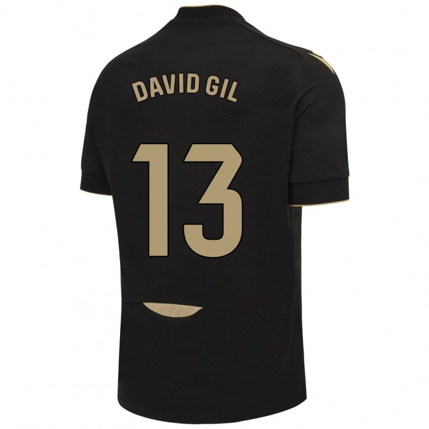 Homme Maillot David Gil #13 Noir Tenues Extérieur 2023/24 T-Shirt Suisse