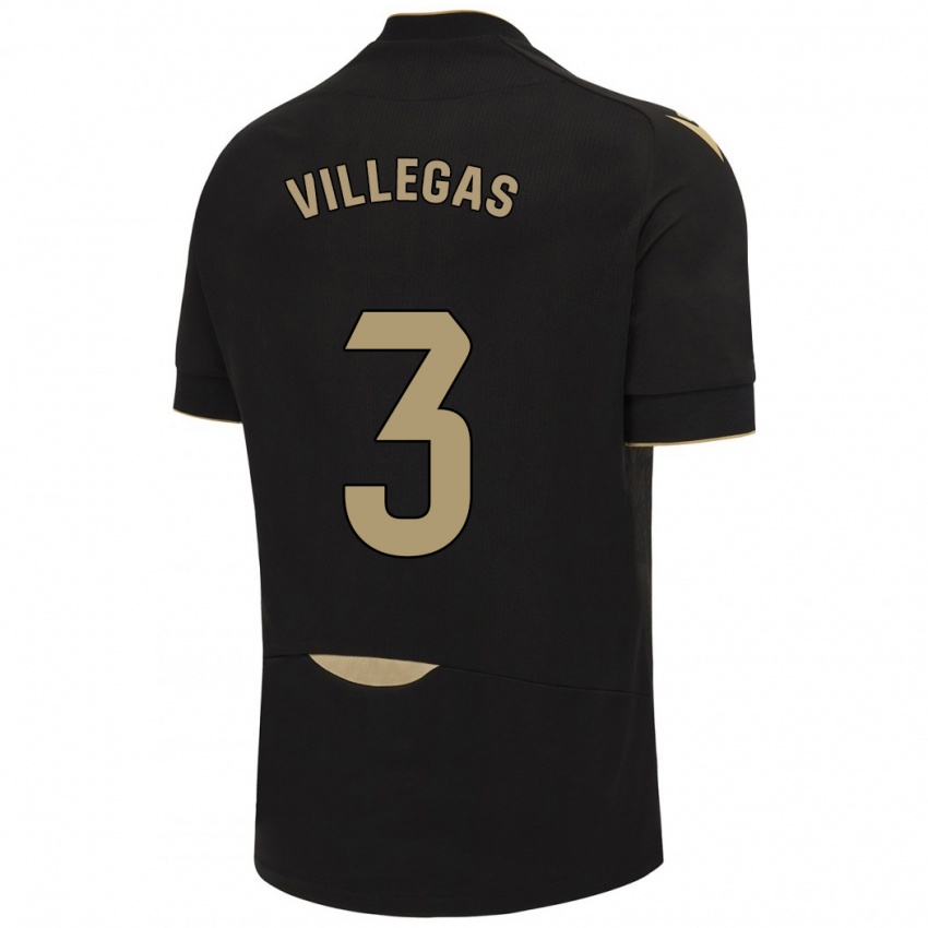 Homme Maillot Virginia Villegas Rico #3 Noir Tenues Extérieur 2023/24 T-Shirt Suisse