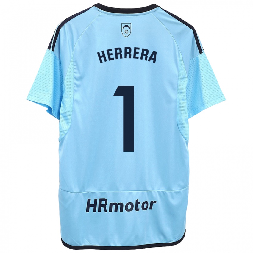 Homme Maillot Sergio Herrera #1 Bleu Tenues Extérieur 2023/24 T-Shirt Suisse