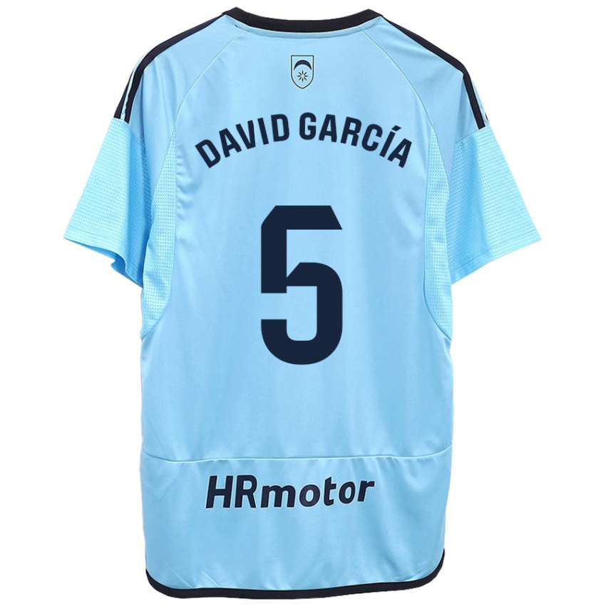 Homme Maillot David García #5 Bleu Tenues Extérieur 2023/24 T-Shirt Suisse