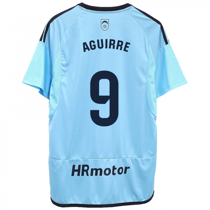 Homme Maillot Jorge Aguirre #9 Bleu Tenues Extérieur 2023/24 T-Shirt Suisse
