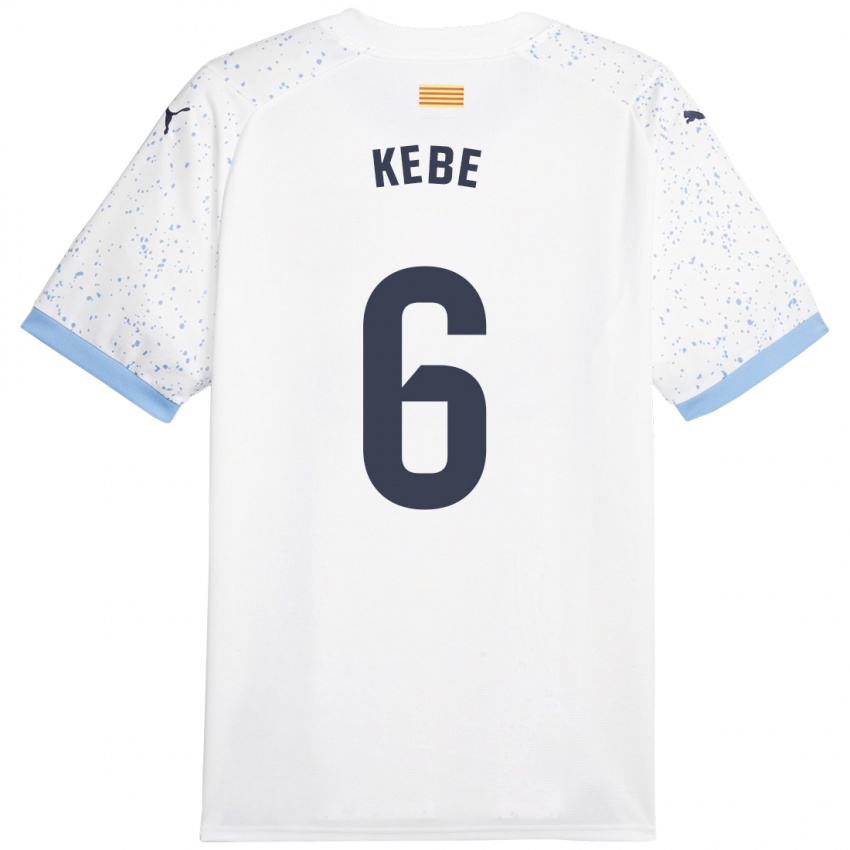 Homme Maillot Ibrahima Kébé #6 Blanc Tenues Extérieur 2023/24 T-Shirt Suisse