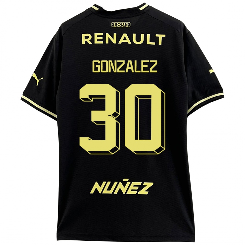 Homme Maillot Ángel González #30 Noir Tenues Extérieur 2023/24 T-Shirt Suisse