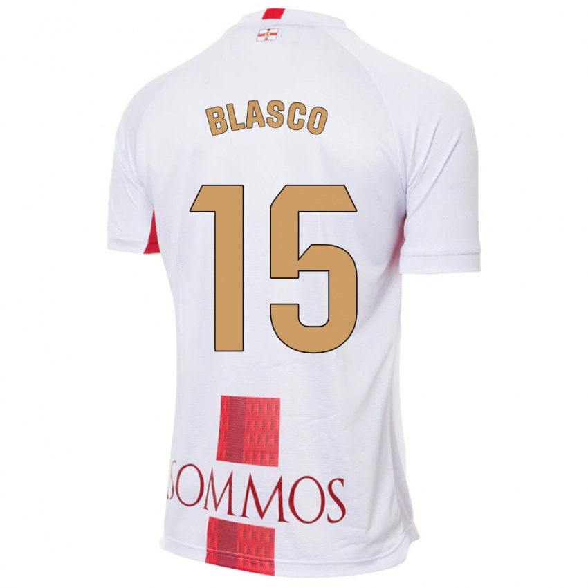 Homme Maillot Jeremy Blasco #15 Blanc Tenues Extérieur 2023/24 T-Shirt Suisse