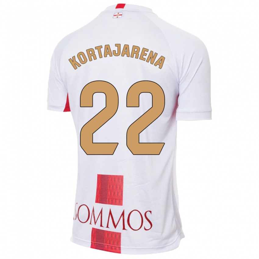 Homme Maillot Iker Kortajarena #22 Blanc Tenues Extérieur 2023/24 T-Shirt Suisse