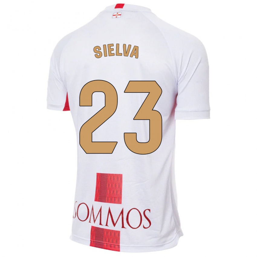 Homme Maillot Óscar Sielva #23 Blanc Tenues Extérieur 2023/24 T-Shirt Suisse