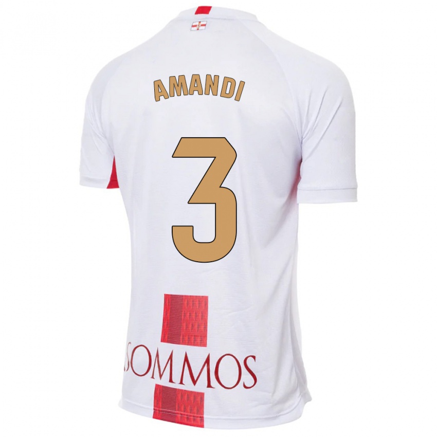 Homme Maillot Iván Amandi #3 Blanc Tenues Extérieur 2023/24 T-Shirt Suisse