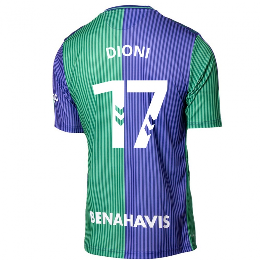 Homme Maillot Dioni #17 Vert Bleu Tenues Extérieur 2023/24 T-Shirt Suisse