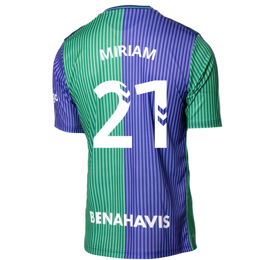 Homme Maillot Miriam #21 Vert Bleu Tenues Extérieur 2023/24 T-Shirt Suisse