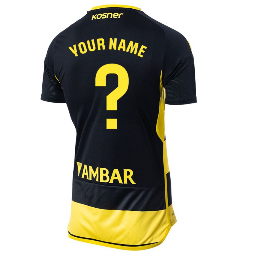 Herren Ihren Namen #0 Schwarz Gelb Auswärtstrikot Trikot 2023/24 T-Shirt Schweiz
