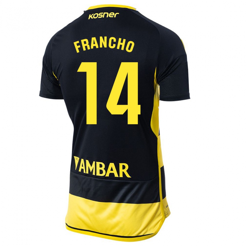 Herren Francho Serrano #14 Schwarz Gelb Auswärtstrikot Trikot 2023/24 T-Shirt Schweiz