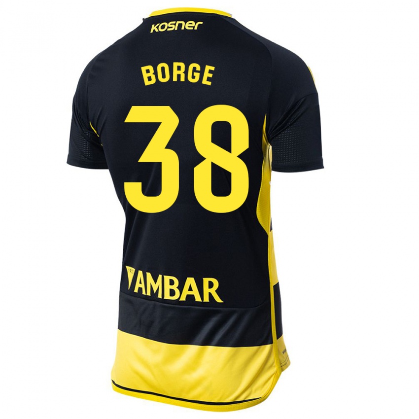 Herren Andrés Borge #38 Schwarz Gelb Auswärtstrikot Trikot 2023/24 T-Shirt Schweiz