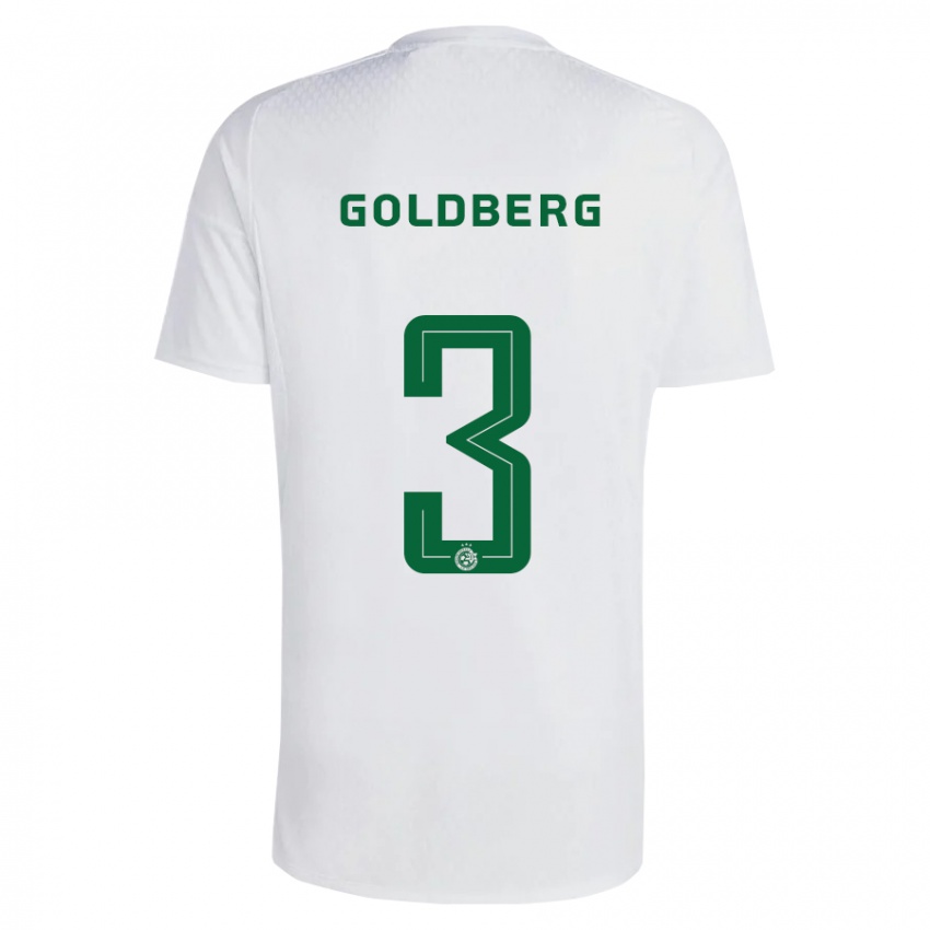 Homme Maillot Shon Goldberg #3 Vert Bleu Tenues Extérieur 2023/24 T-Shirt Suisse